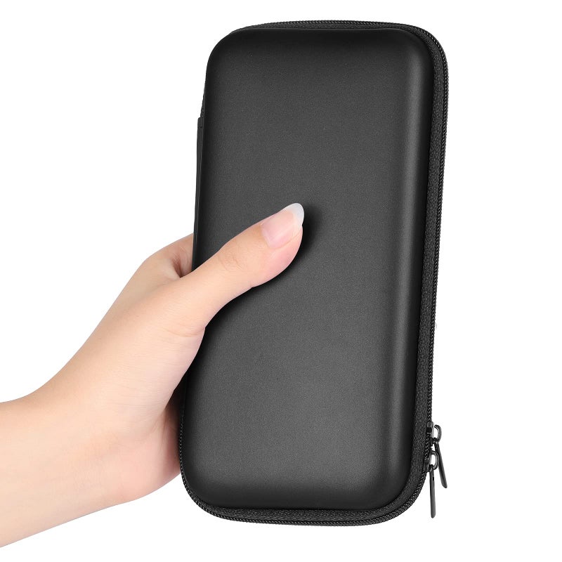 iMangoo Shockproof Carrying Charger Case Hard Protective EVA Impact Resistant Power Bank Pouch Small Electronics Organizer Cable Accessory Travel Essentials for Women  Size 6.5''x3.2''x1''  Black - Image 2